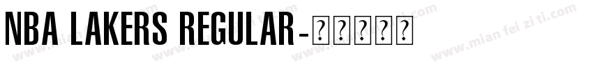 NBA Lakers Regular字体转换